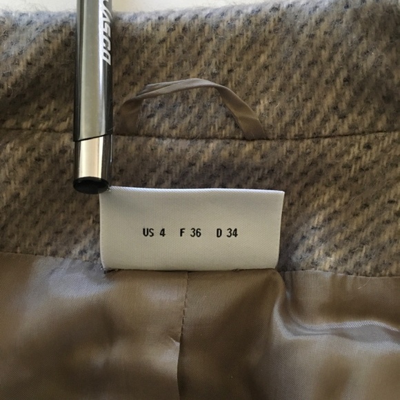 Akris Punto Neutral Brown Angora Mohair Wool Silk Blazer Jacket US 4 Ombre Boho - Picture 11 of 16